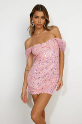 Light It Bright Sequin Mini Dress Pink